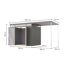 Metallgerätehaus-Set 'Daro 3' graualuminium 497 x 239 x 209 cm