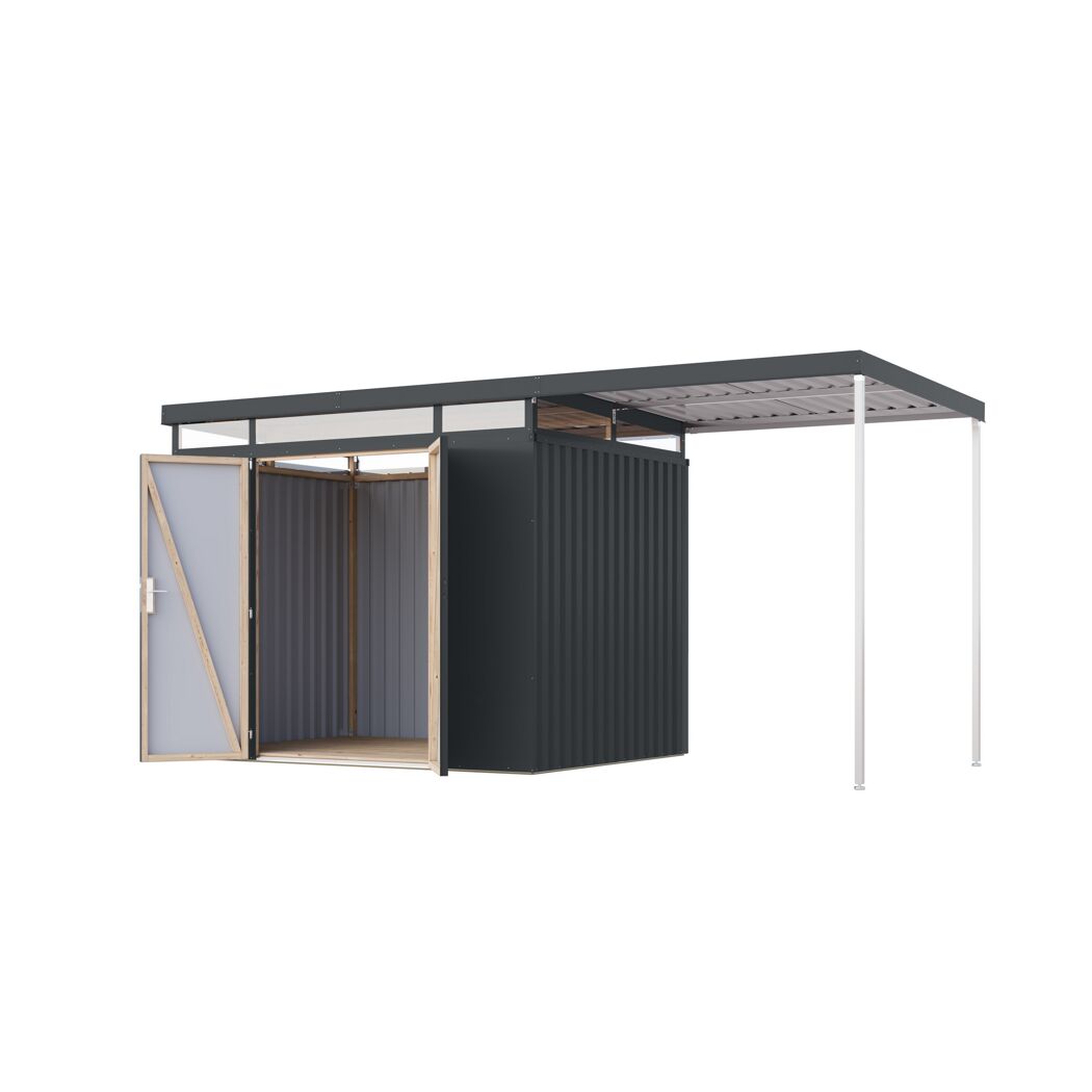 Metallgerätehaus-Set 'Daro 3' anthrazit 497 x 239 x 209 cm