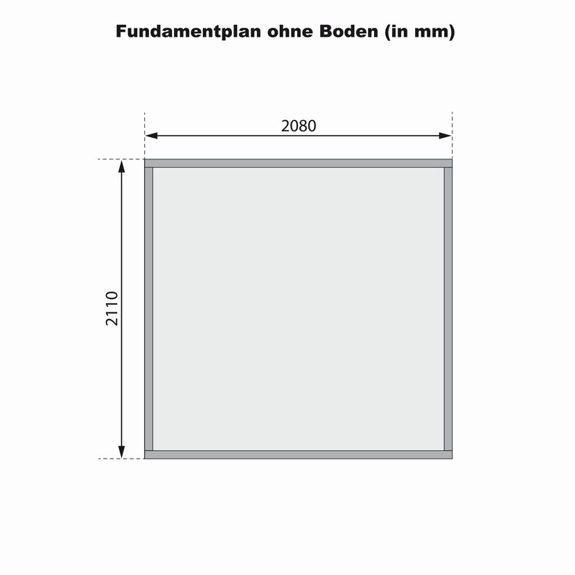 Gartenhaus 'Agil' Fichtenholz naturbelassen 212 x 219 x 214 cm