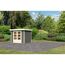 Gartenhaus 'Blitz' Fichtenholz terragrau 242 x 211 x 217 cm
