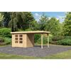 Gartenhaus-Set 'Blitz' Fichtenholz naturbelassen 462 x 211 x 217 cm