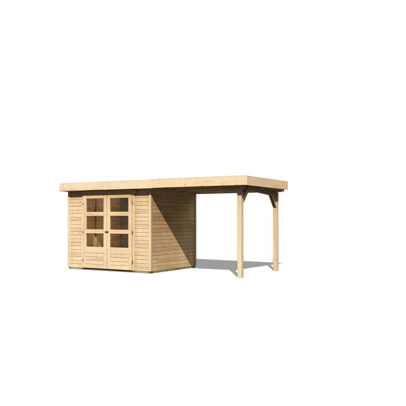 Gartenhaus-Set 'Blitz' Fichtenholz naturbelassen 462 x 211 x 217 cm