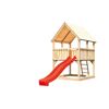 Spielturm 'Ida' naturbelassen mit Rutsche rot 200 x 394 x 345 cm