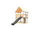 Spielturm 'Ida' naturbelassen mit Rutsche anthrazit, Kletterwand 200 x 394 x 345 cm