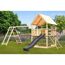 Spielturm 'Ida' naturbelassen mit Doppelschaukel, Rutsche anthrazit 508 x 394 x 345 cm