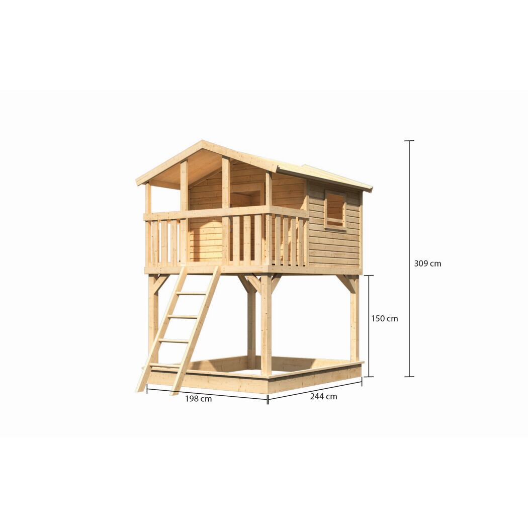 Stelzenhaus 'Ciana' naturbelassen 198 x 244 x 309 cm