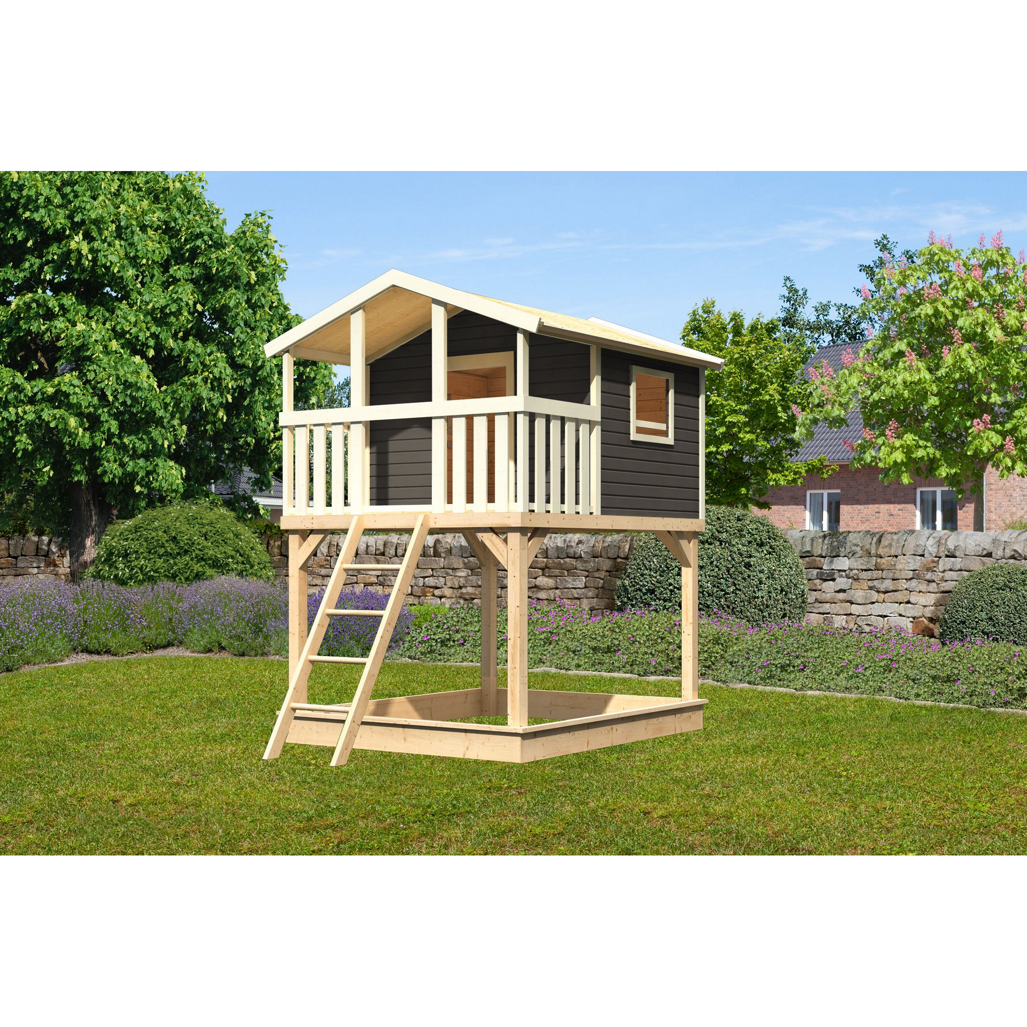 Stelzenhaus 'Ciana' terragrau 198 x 244 x 309 cm