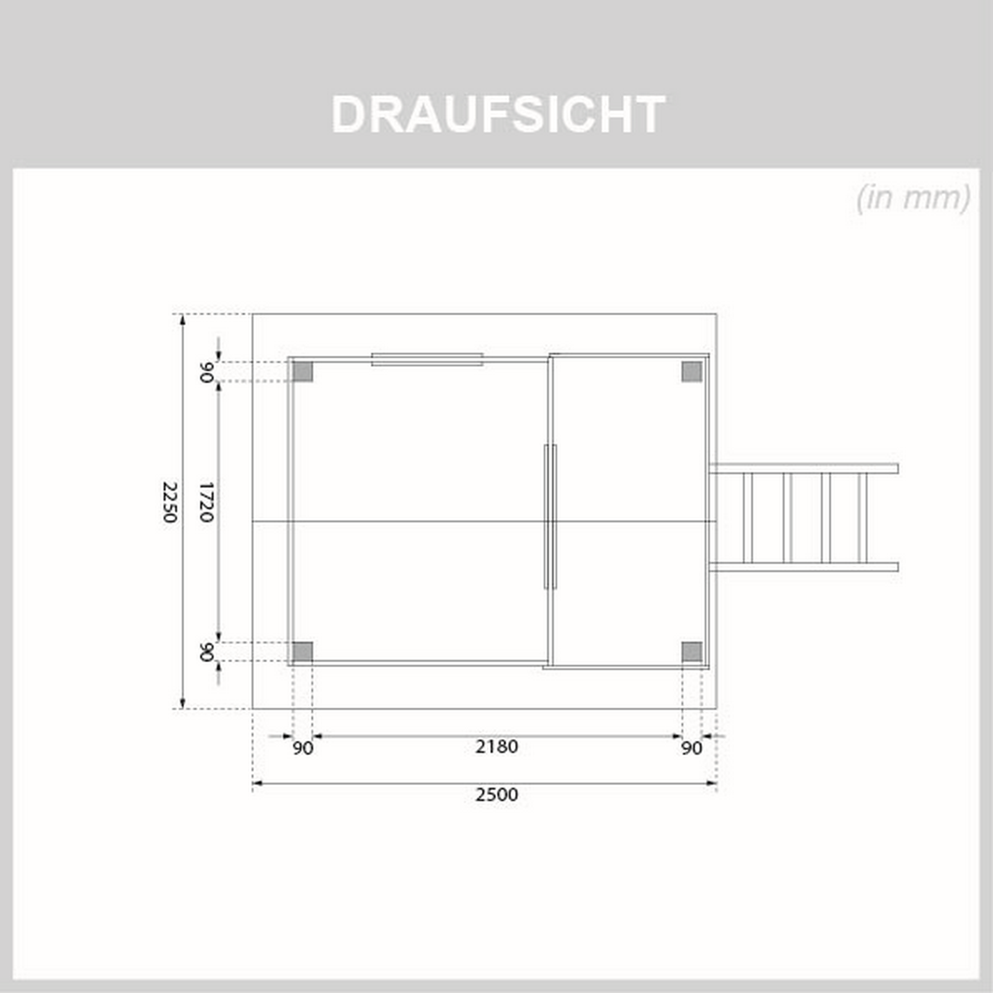 Stelzenhaus 'Ciana' terragrau 198 x 244 x 309 cm