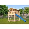 Stelzenhaus 'Ciana' naturbelassen mit Rutsche blau 440 x 244 x 309 cm