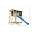 Stelzenhaus 'Ciana' terragrau mit Rutsche blau 440 x 244 x 309 cm
