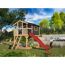 Stelzenhaus 'Ciana' terragrau mit Rutsche rot 440 x 244 x 309 cm