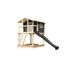 Stelzenhaus 'Ciana' terragrau mit Rutsche anthrazit 440 x 244 x 309 cm