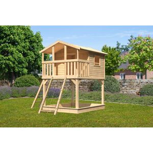 Stelzenhaus 'Ciana' naturbelassen mit Netzrampe 198 x 244 x 309 cm