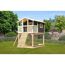Stelzenhaus 'Ciana' terragrau mit Holzrampe 198 x 244 x 309 cm