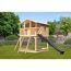Stelzenhaus 'Ciana' naturbelassen mit Netzrampe, Rutsche anthrazit 440 x 244 x 309 cm