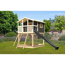 Stelzenhaus 'Ciana' naturbelassen mit Netzrampe, Rutsche anthrazit 440 x 244 x 309 cm