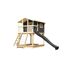 Stelzenhaus 'Ciana' naturbelassen mit Netzrampe, Rutsche anthrazit 440 x 244 x 309 cm