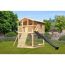 Stelzenhaus 'Ciana' naturbelassen mit Holzrampe, Rutsche anthrazit 440 x 244 x 309 cm