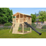 Stelzenhaus 'Ciana' naturbelassen mit Holzrampe, Rutsche anthrazit 440 x 244 x 309 cm