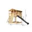 Stelzenhaus 'Ciana' naturbelassen mit Holzrampe, Rutsche anthrazit 440 x 244 x 309 cm
