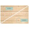 Stelzenhaus 'Ciana' terragrau mit Holzrampe, Rutsche blau 440 x 244 x 309 cm