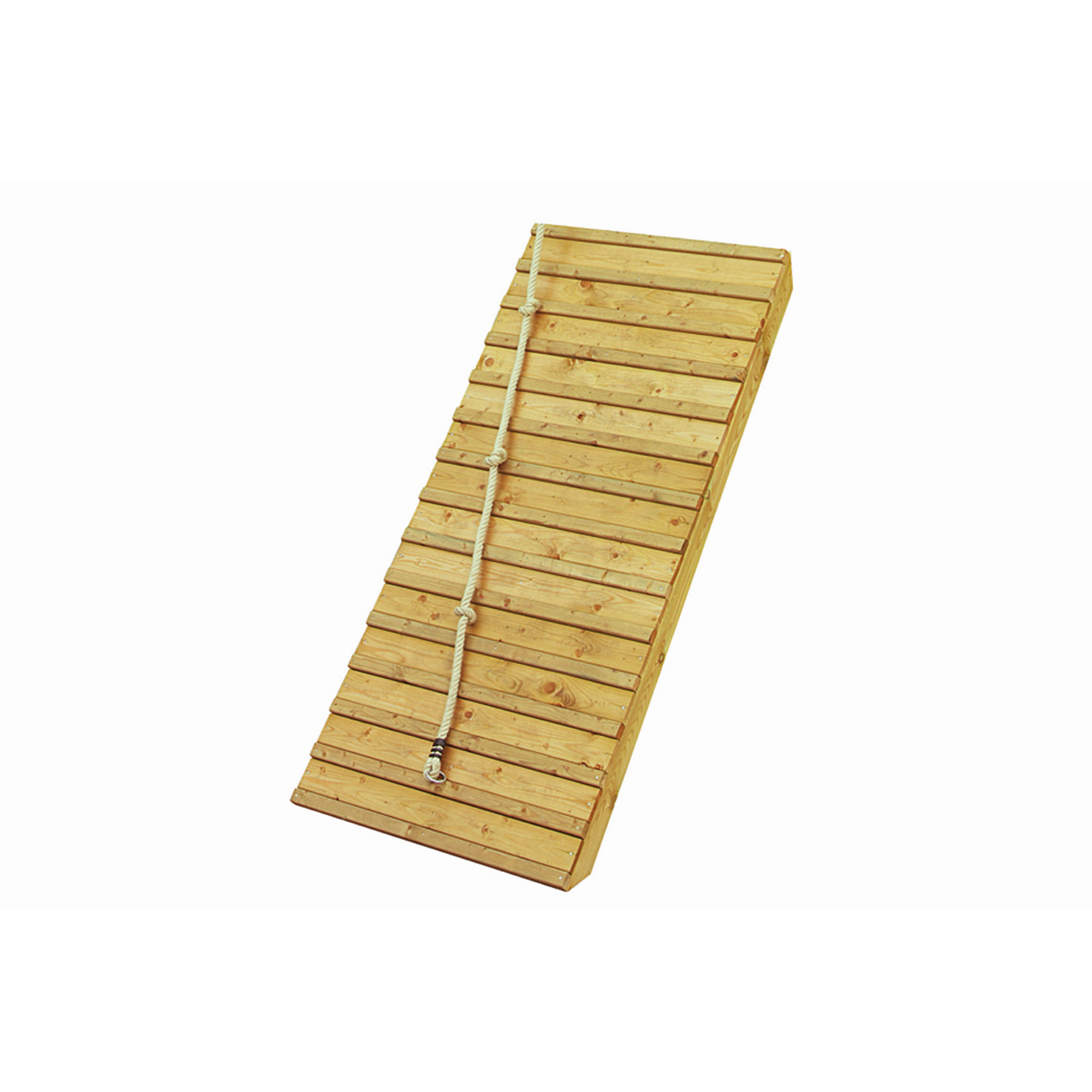 Stelzenhaus 'Ciana' terragrau mit Holzrampe, Rutsche anthrazit 440 x 244 x 309 cm