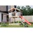 Stelzenhaus 'Ciana' terragrau mit Doppelschaukel, Rutsche rot 680 x 264 x 309 cm