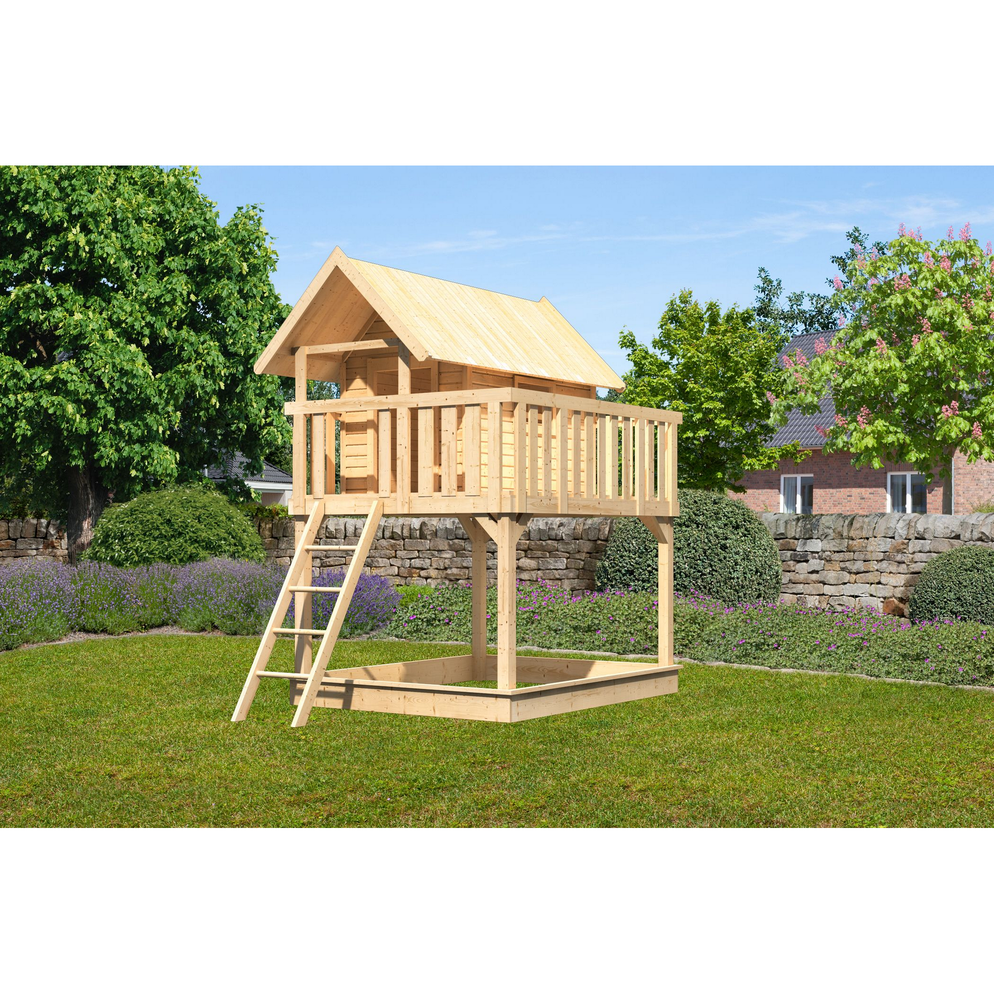 Stelzenhaus 'Karlie' naturbelassen 198 x 243 x 329,5 cm