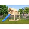 Stelzenhaus 'Karlie' naturbelassen mit Rutsche blau 198 x 485 x 329,5 cm
