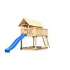 Stelzenhaus 'Karlie' naturbelassen mit Rutsche blau 198 x 485 x 329,5 cm