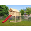 Stelzenhaus 'Karlie' naturbelassen mit Rutsche rot 198 x 485 x 329,5 cm