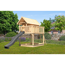 Stelzenhaus 'Karlie' naturbelassen mit Rutsche anthrazit 198 x 485 x 329,5 cm