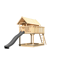Stelzenhaus 'Karlie' naturbelassen mit Rutsche anthrazit 198 x 485 x 329,5 cm