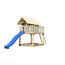 Stelzenhaus 'Karlie' terragrau mit Rutsche blau 198 x 485 x 329,5 cm