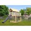 Stelzenhaus 'Karlie' terragrau mit Rutsche anthrazit 198 x 485 x 329,5 cm