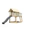 Stelzenhaus 'Karlie' terragrau mit Rutsche anthrazit 198 x 485 x 329,5 cm