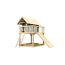 Stelzenhaus 'Karlie' terragrau mit Holzrampe 198 x 243 x 329,5 cm