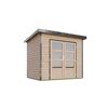 Gartenhaus 'Meteor 2 A' Fichtenholz naturbelassen/graualuminium 240,5 x 219 x 200,5 cm