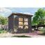 Gartenhaus 'Meteor 2 B' Fichtenholz terragrau/graualuminium 240,5 x 219 x 200,5 cm