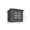 Gartenhaus 'Meteor 2 B' Fichtenholz terragrau/graualuminium 240,5 x 219 x 200,5 cm