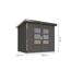 Gartenhaus 'Meteor 2 B' Fichtenholz terragrau/graualuminium 240,5 x 219 x 200,5 cm