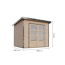 Gartenhaus 'Meteor 3 A' Fichtenholz naturbelassen/graualuminium 240,5 x 219 x 240,5 cm