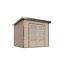 Gartenhaus 'Meteor 3 A' Fichtenholz naturbelassen/graualuminium 240,5 x 219 x 240,5 cm