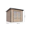 Gartenhaus 'Meteor 3 A' Fichtenholz naturbelassen/anthrazit 240,5 x 219 x 240,5 cm