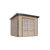Gartenhaus 'Meteor 3 A' Fichtenholz naturbelassen/anthrazit 240,5 x 219 x 240,5 cm