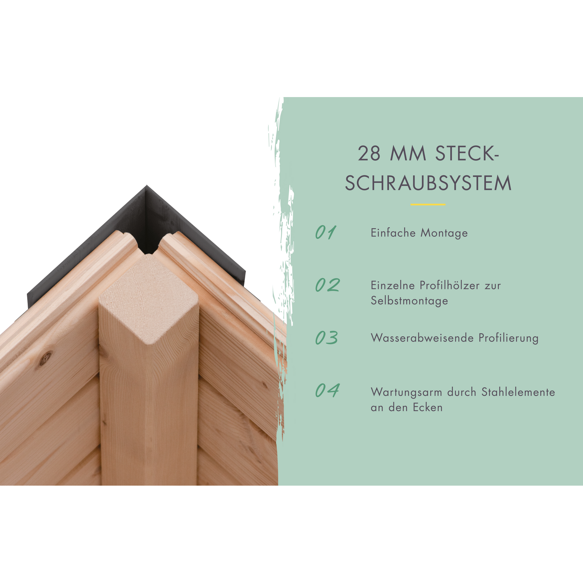 Gartenhaus 'Meteor 3 A' Fichtenholz naturbelassen/anthrazit 240,5 x 219 x 240,5 cm