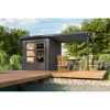 Gartenhaus-Set 'Meteor 1 B' Fichtenholz terragrau/anthrazit 428 x 219 x 200,5 cm