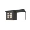 Gartenhaus-Set 'Meteor 1 B' Fichtenholz terragrau/anthrazit 428 x 219 x 200,5 cm