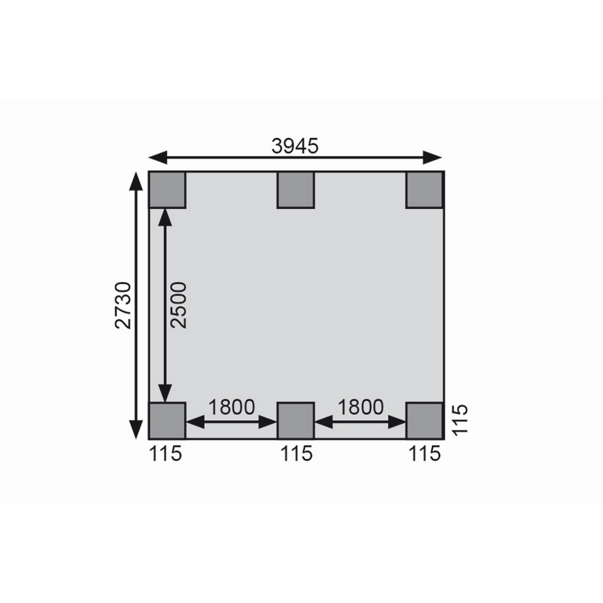 Gartenhaus-Set 'Meteor 2 B' Fichtenholz terragrau/anthrazit 469 x 219 x 200,5 cm