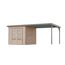 Gartenhaus-Set 'Meteor 3 A' Fichtenholz naturbelassen/graualuminium 544 x 219 x 240,5 cm